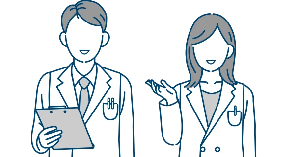 男性と女性の眼科医